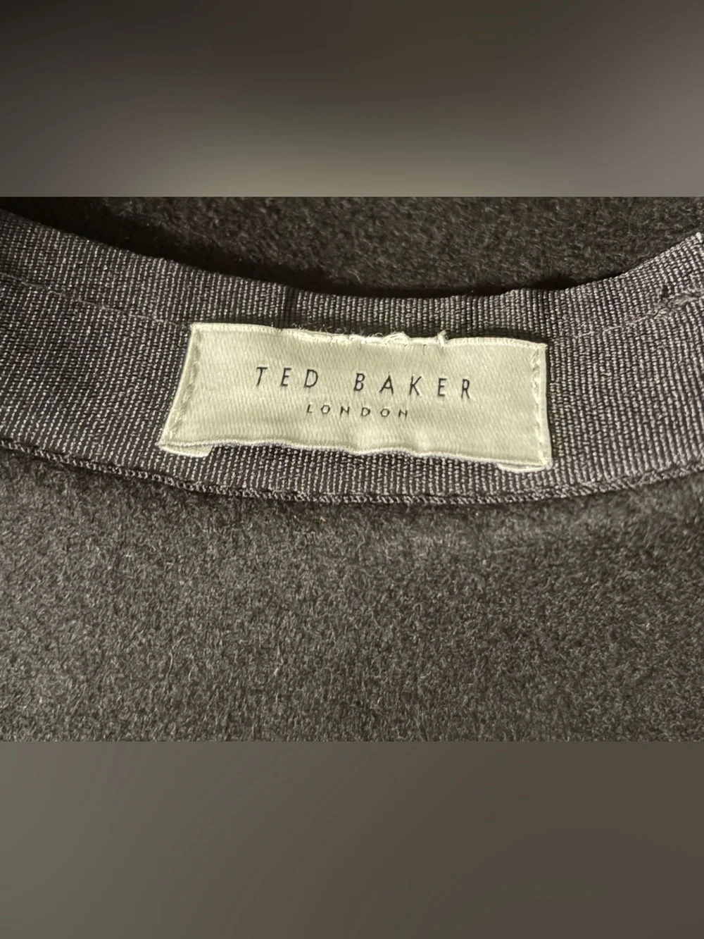 Ted Baker Black Wide-Brim Felt Fedora with Stitched Band